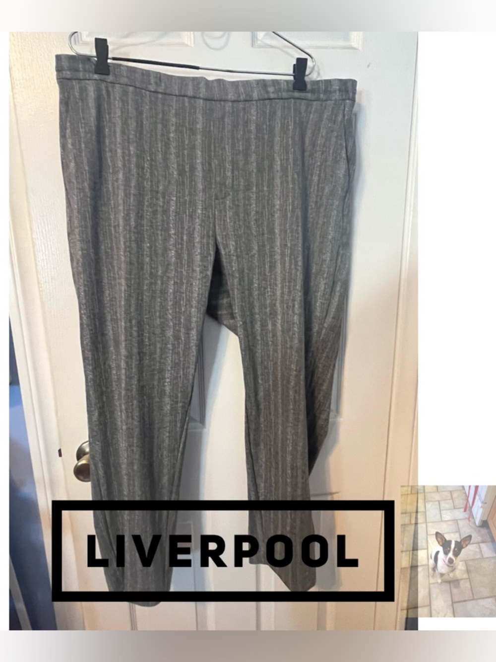 Women’s Liverpool Gray Drawstring Slacks, Sz 18 W
